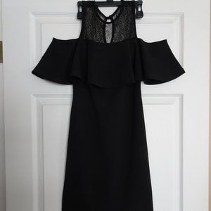 Another Story Cold Shoulder Black Bodycon Dress Size Small